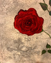 Load image into Gallery viewer, 3 Red Roses Mixed Media 18x24