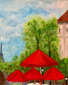 Paris Cafe 20x20 Oil