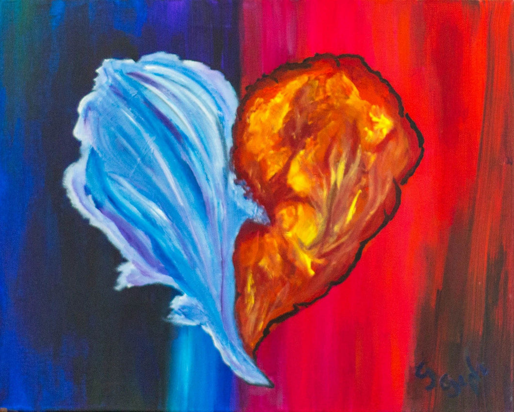 Fire and Ice #1 the kiss 16x 20
