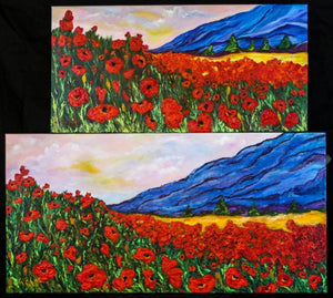 Poppy fields Blue mountains 12x24