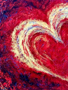 Hearts of Fire Gold 18x24