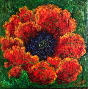 Vibrant Poppy 18x18
