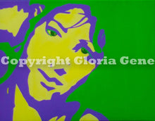 Load image into Gallery viewer, modern face 11x14 green
