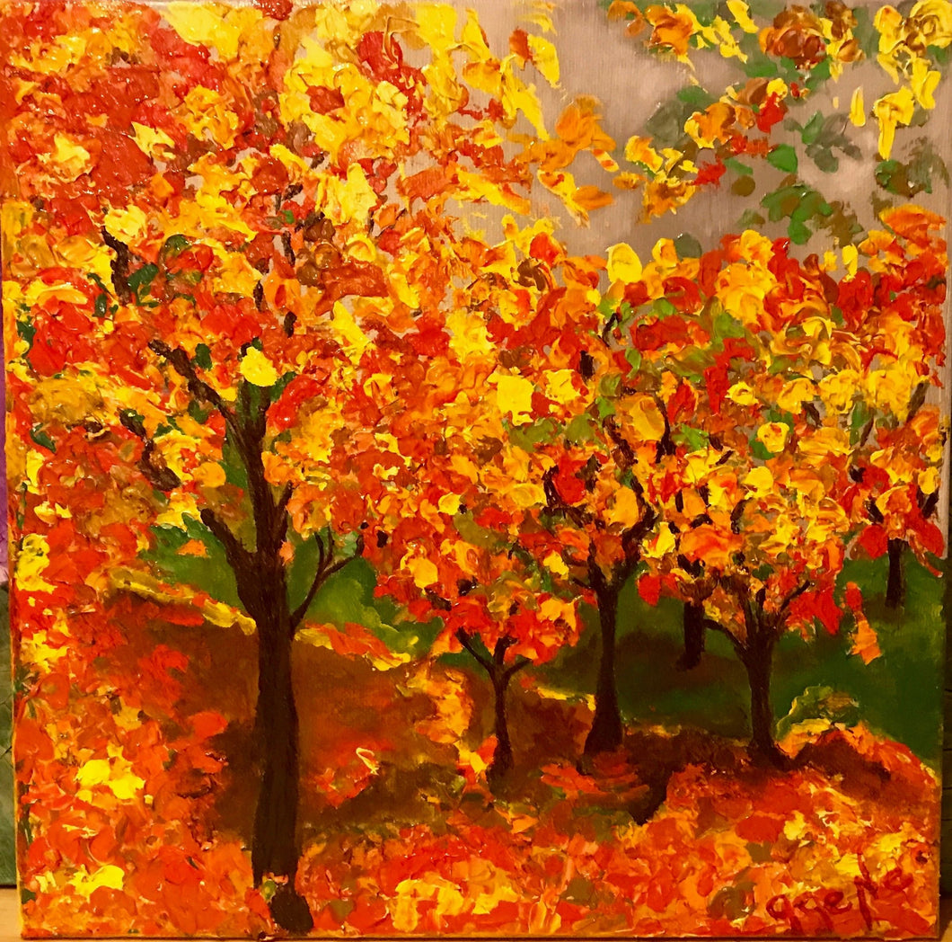 Autumn Trees 12x12