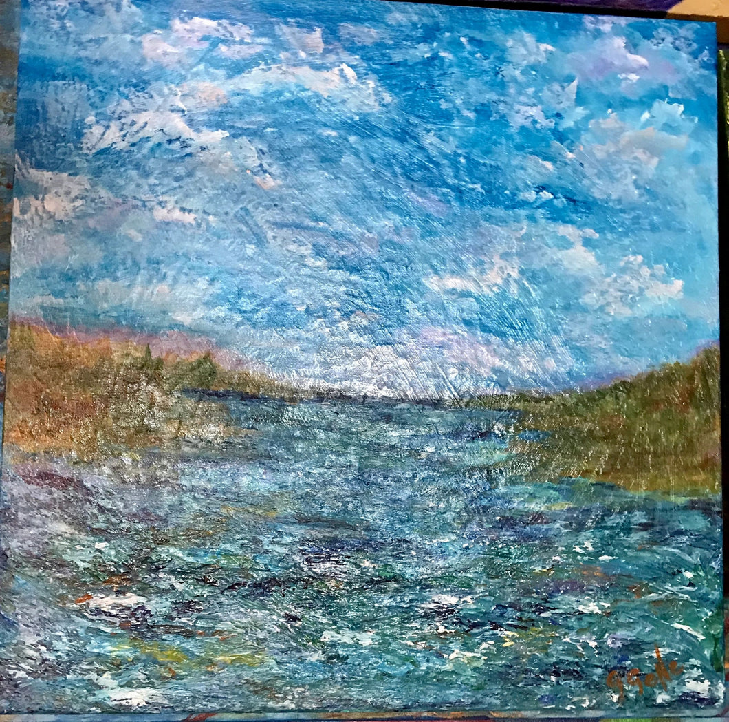Sunny Caribbean Sea 24x24