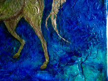Load image into Gallery viewer, Golden Horse On Green 20x24
