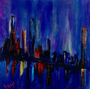 Reflections of the City Oil 20x20