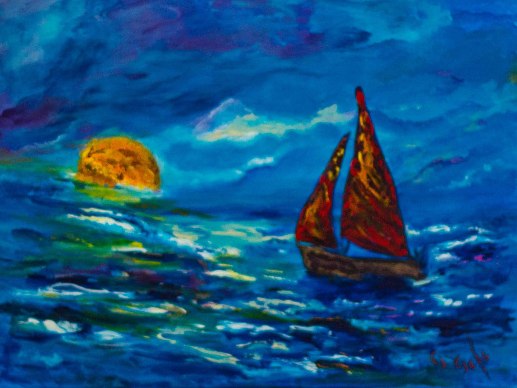 Moonlight Sail 18x24