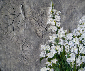 White Spring Blossoms 20x20