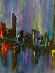 Reflections of the City Oil 20x20