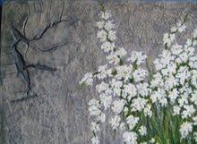 Load image into Gallery viewer, White Spring Blossoms 36x36 Custom Framed
