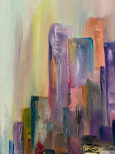 Load image into Gallery viewer, Skyscrapers 20x20 oil
