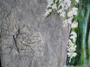 White Spring Blossoms 20x20