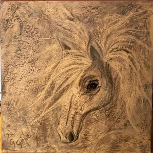 Grey Arabian 20 x 20