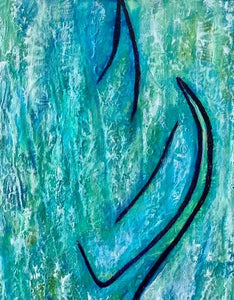 Nude Sitting Absrtact 12 x 24